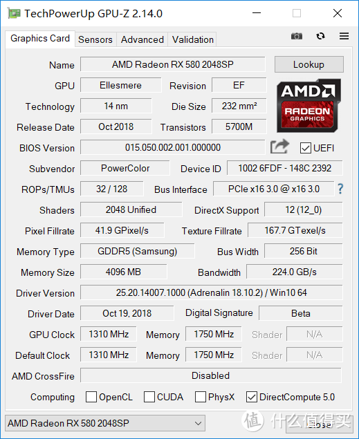 超高性价比的A卡：迪兰RX 580 2048SP评测大揭幕