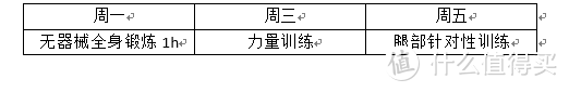 每周力量训练计划表