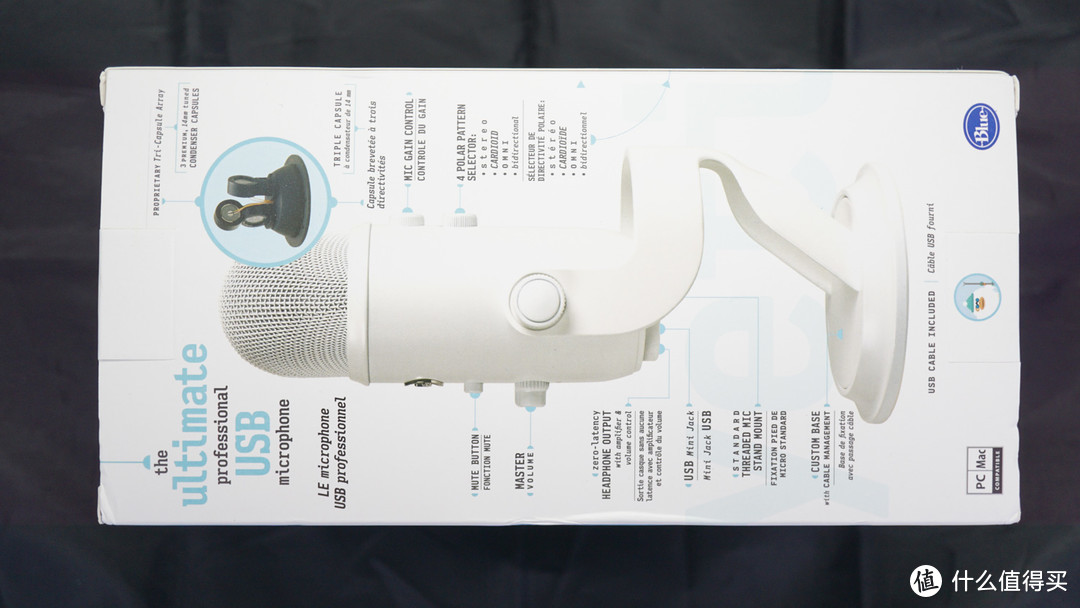 值爆！抢到神券入的Blue yeti 雪怪 USB电容麦克风 白色