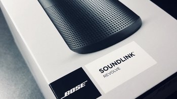 Bose SoundLink Revolve 蓝牙音箱开箱展示(包装|内盒|适配器|底座|接口)