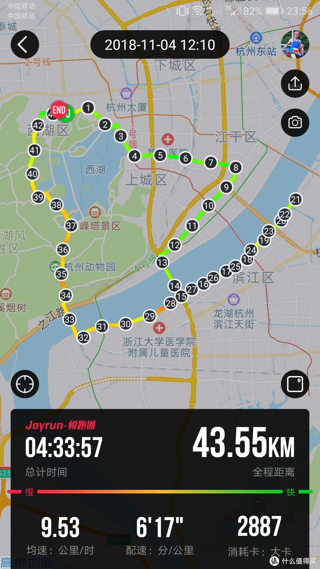 跑过风景跑过你—2018.11.4杭州马拉松