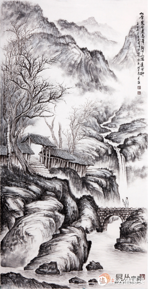 浅谈吴大恺山水画的艺术特点：君看漫天杨花雪，须想天上散花