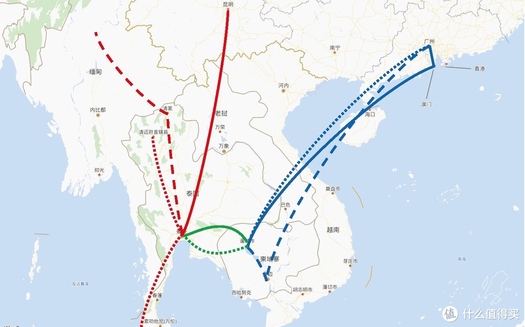 广州-柬埔寨-泰国段方案