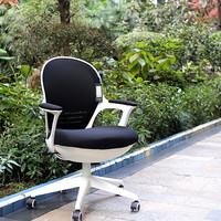 黑白调 HDNY145 蛋壳电脑椅外观展示(配件|万向轮|气压杆|坐垫)