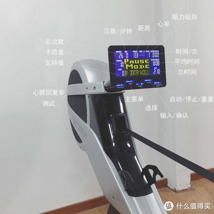 显示器上面显示的数据比较全面，可以根据自己的要求去设置锻炼目标