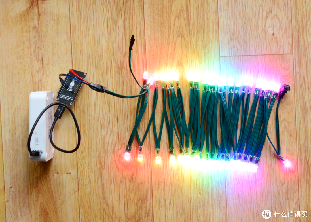负基础智能家居DIY 节日装饰彩灯串 可调光调色变换特效