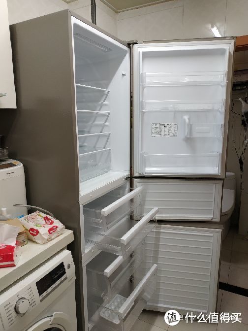 松下三开门变频风冷300升超级大冰箱开箱 双12买买买