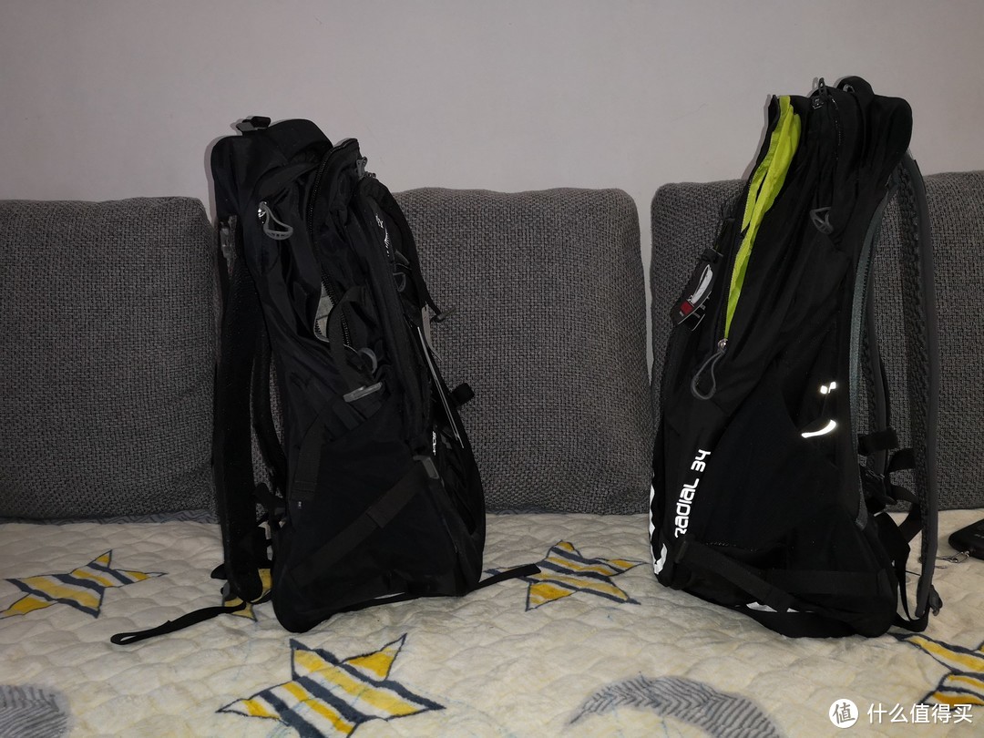 开箱+对比：Osprey Radial 光线 34 M/L & Tropos 对流 32