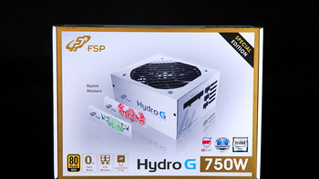全汉Hydro G 750 White 金牌全模组电源外观展示(模组线|风扇|铭牌|散热孔|电源开关)