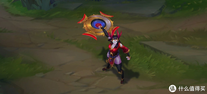 重返游戏lol冷面的妖艳女郎轮子妈腥红之月皮肤鉴赏
