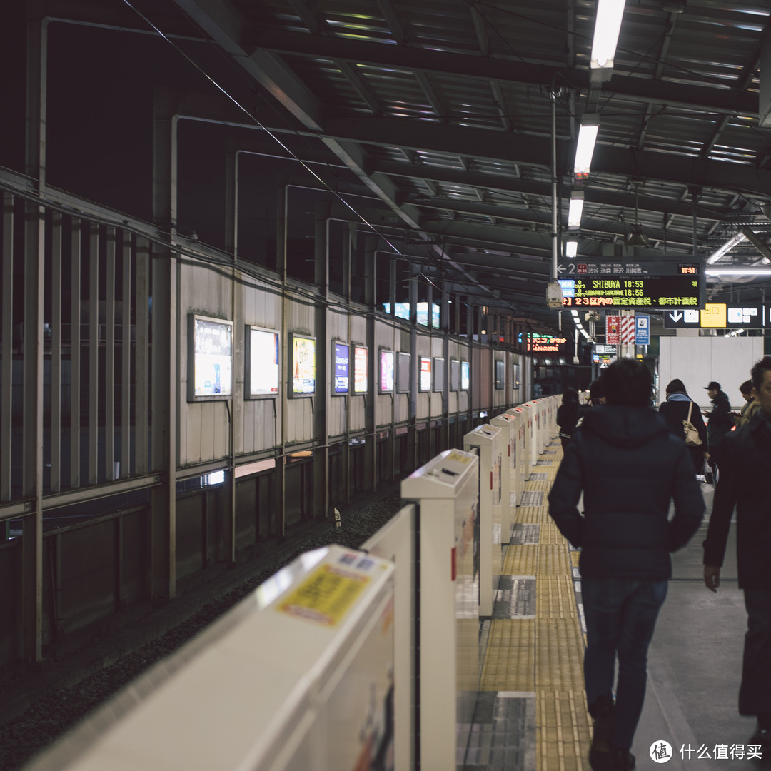 这里的站台上安排了坠落防止装置，在东京我觉得还挺稀罕的