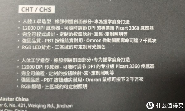 包装盒背面的说明