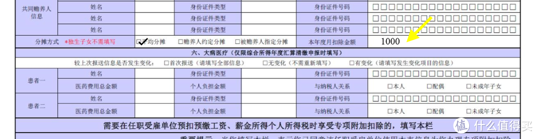 比如图中的分摊方式、本年度月扣除金额等项目