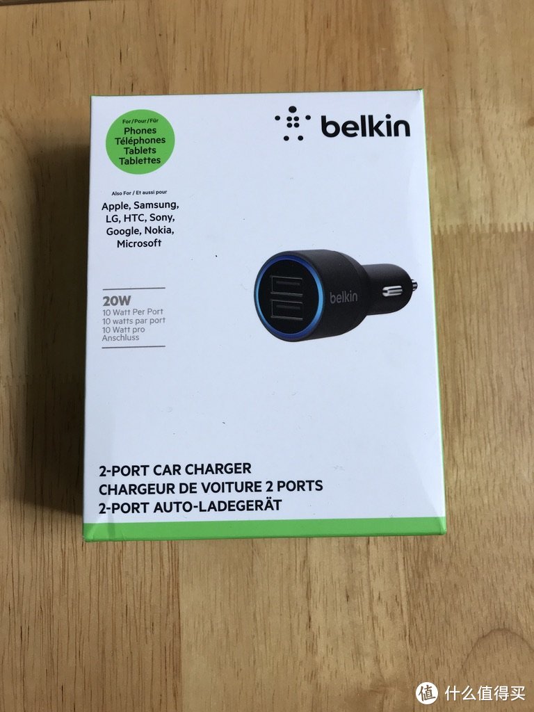 Belkin 贝尔金双口车载充电器小晒