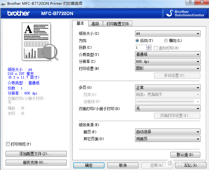 小微企业的福音------Brother MFC-B7720DN激光一体机评测