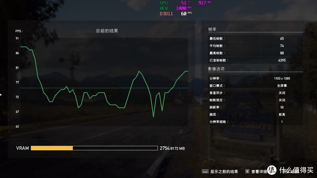 RX590 8G超白金FPS值曲线变化图