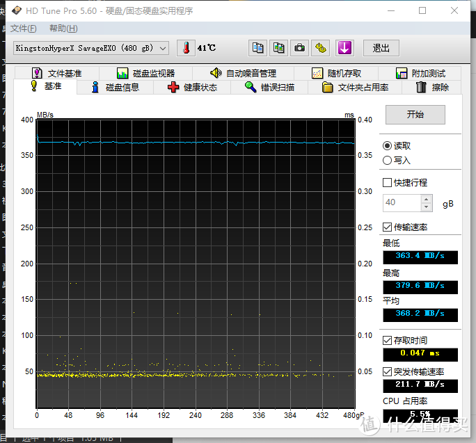 HD Tune Pro读取基准