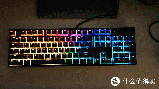 扎实的做工，炫丽的灯效：DURGOD杜伽 金牛座 K310 cherryMX茶轴机械键盘