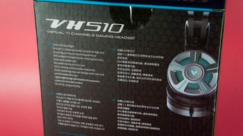 雷柏VH510游戏耳机外观展示(耳罩|插头|包装)