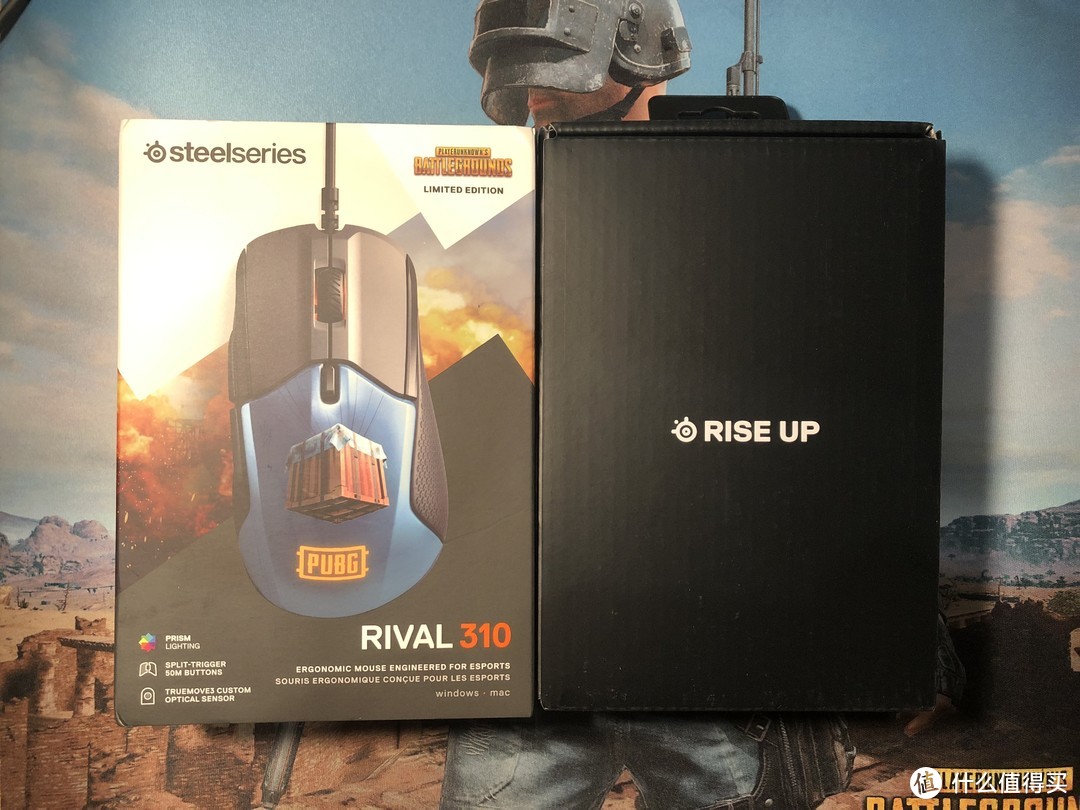 瑕不掩瑜的SteelSeries赛睿Rival 310 PUBG绝地求生限量版鼠标+鼠标垫套装