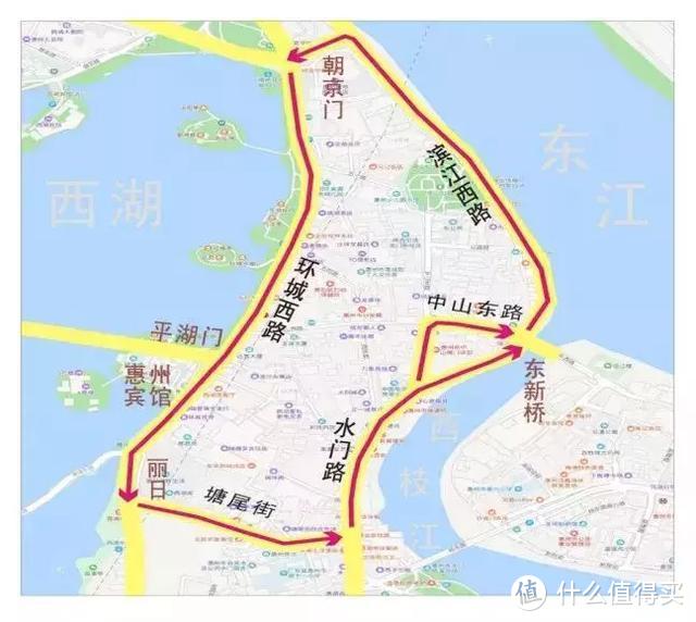  周边道路单向循环交通组织示意图