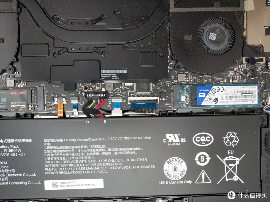 第二次拆机安装，蓝盘在PCIEx2的位置替换掉了PM961