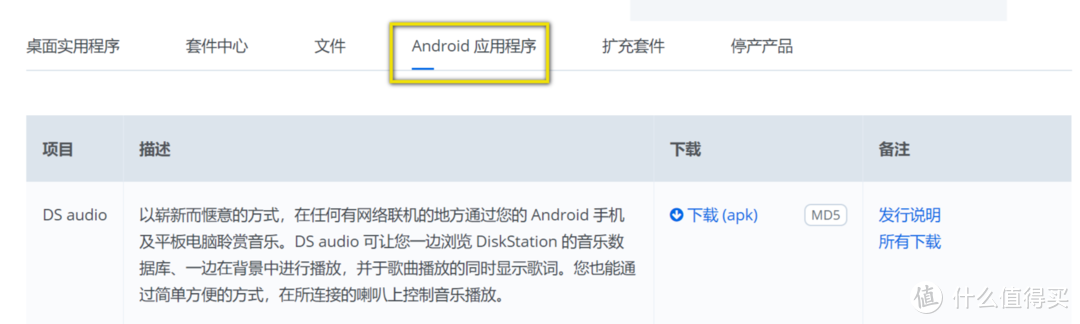 点击Android应用程序标签页