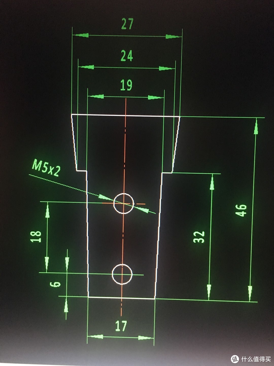 这是后来自己画的连接件尺寸图，厚度是3mm