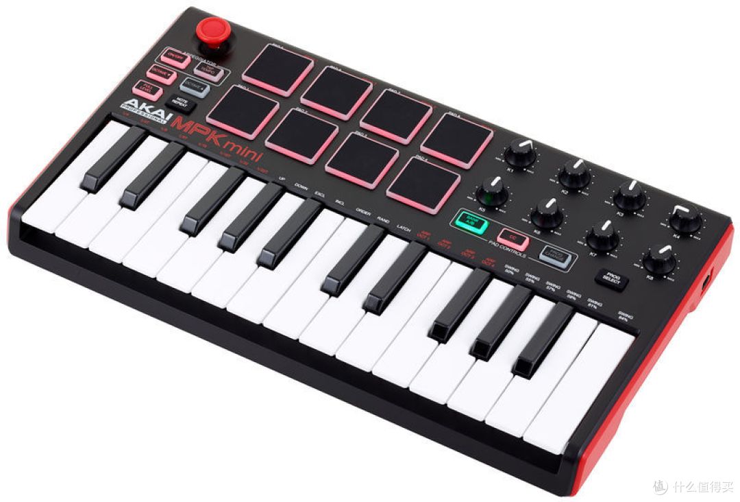 评测 入门便携演出利器akai Mpk Mini Mk2开箱与深度体验midi键盘选购与优缺点介绍 Midi键盘 什么值得买