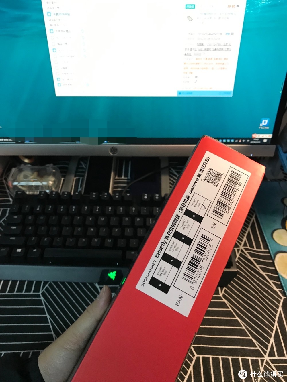 简单开箱 Noppoo CHOC87樱桃红轴橙色背光机械键盘