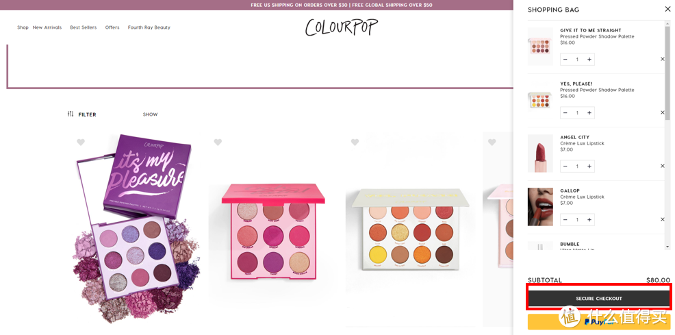 Colourpop美国官网海淘详细攻略