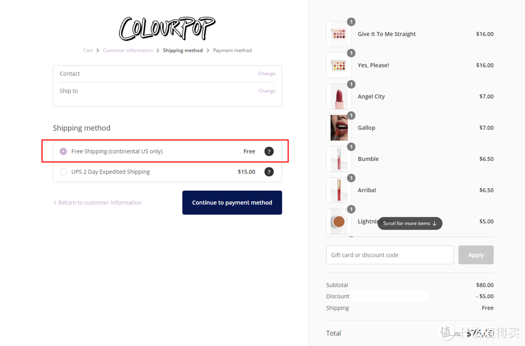 Colourpop美国官网海淘详细攻略