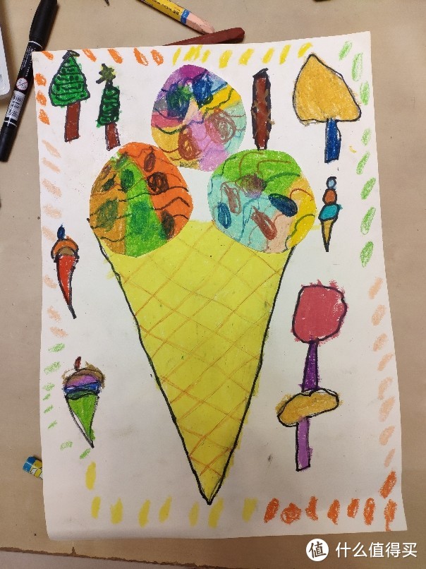 零基础，家长也能带着宝宝学画画—学画冰淇淋