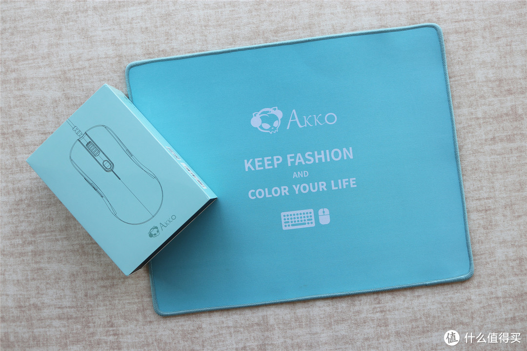 小清新鼠标，Akko AG325薄荷蓝游戏鼠标&鼠标垫开箱