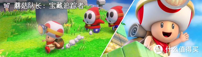 任天堂旗下以萌萌蘑菇人为主角的新作《蘑菇队长：宝藏追踪者（Captain Toad: Treasure Tracker）》正式登陆Wiiu。玩起来比马里奥简单的多，从总体成绩来看游戏平均分接近8分，而IGN则给出了8.2分的优秀评价，是一款值得尝试的好游戏。