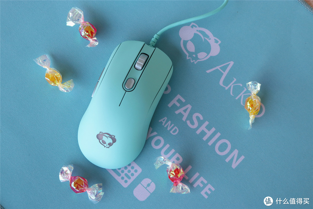 小清新鼠标，Akko AG325薄荷蓝游戏鼠标&鼠标垫开箱