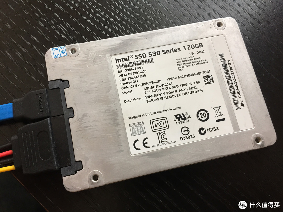 intel SSD 530 固态硬盘 收货用硬盘盒测试功能没发现问题