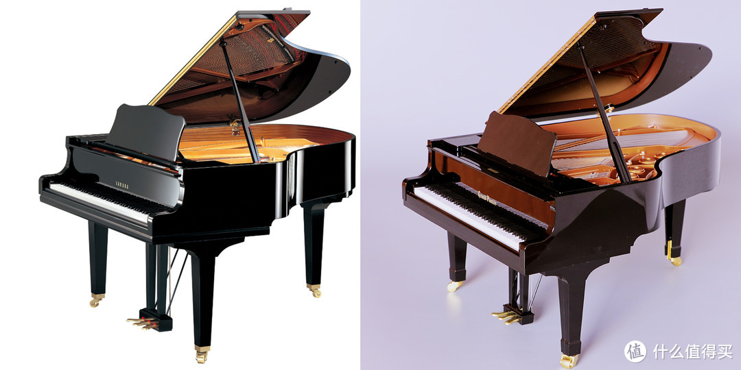 一张对比图：左图为真实的雅马哈三角钢琴，右图为世嘉1/6迷你钢琴。看是不是99%的还原？