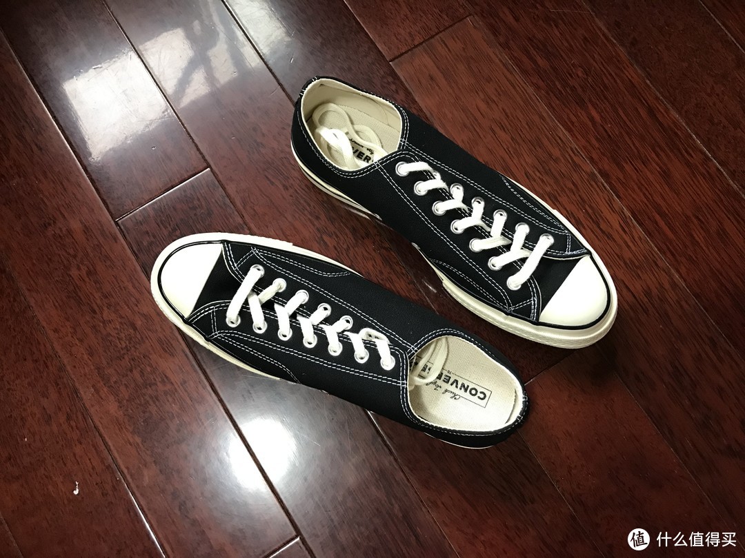 百搭经典！Converse 1970 黑色低帮三星标帆布鞋