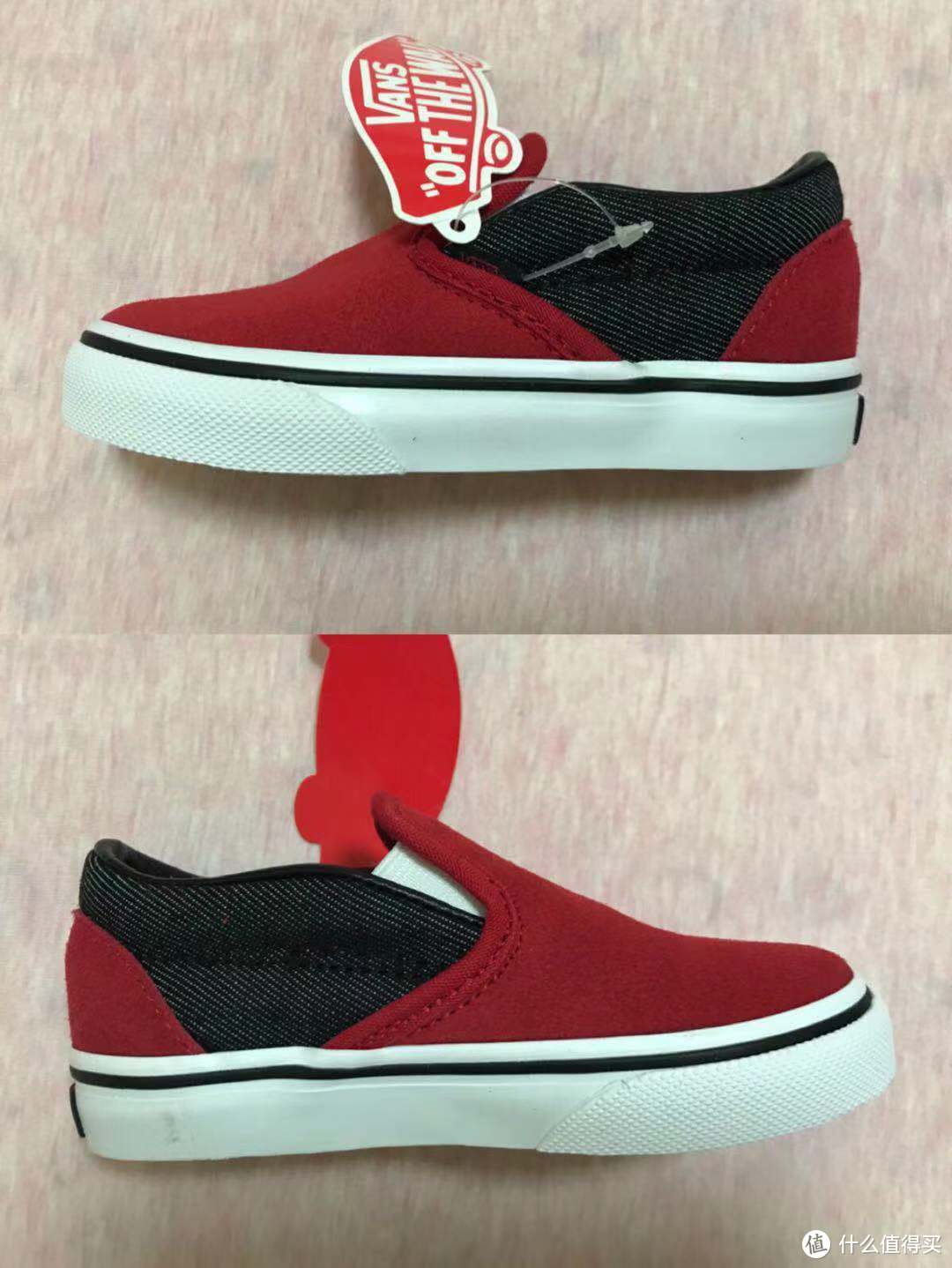 Vans/范斯春季红黑色小童运动帆布鞋开箱