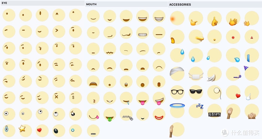 几乎涵盖了传统的emoji要素