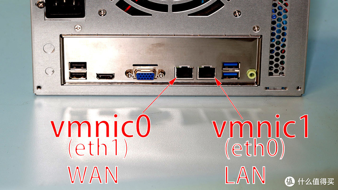 现在是vmnic0连接住LEDE的WAN, vmnic1连接住LEDE的LAN.