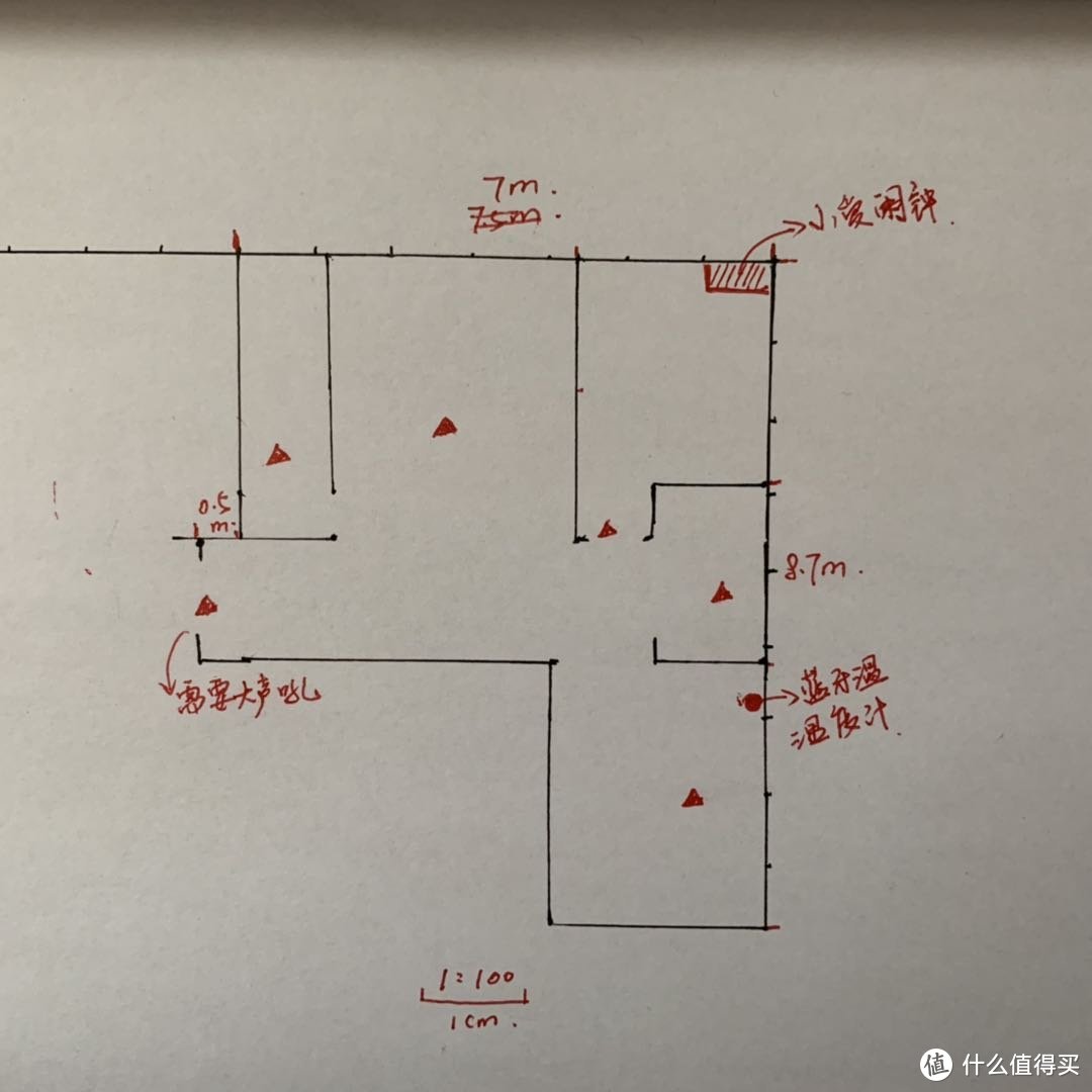 标记了温湿度计的位置，可以看一下