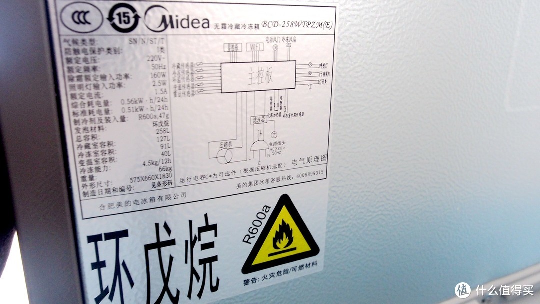 买值！美的(Midea)258升三门变频 BCD-258WTPZM(E)冰箱