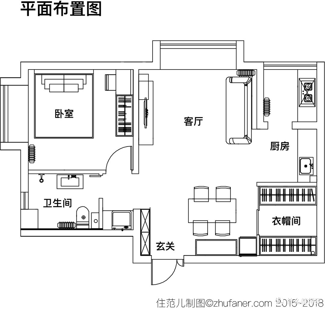 真实人家：53㎡厨房变身衣帽间，深色墙+复古风家具完爆网红美图