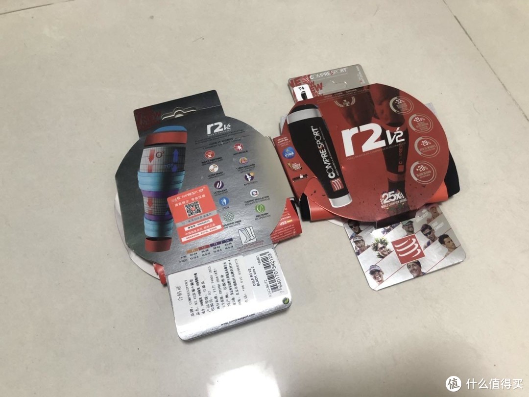 来自瑞士的压缩跑步装备 COMPRESSPORT R2V2 压缩小腿套 & COMPRESSPORT 3D豆 跑步高帮袜 3.0