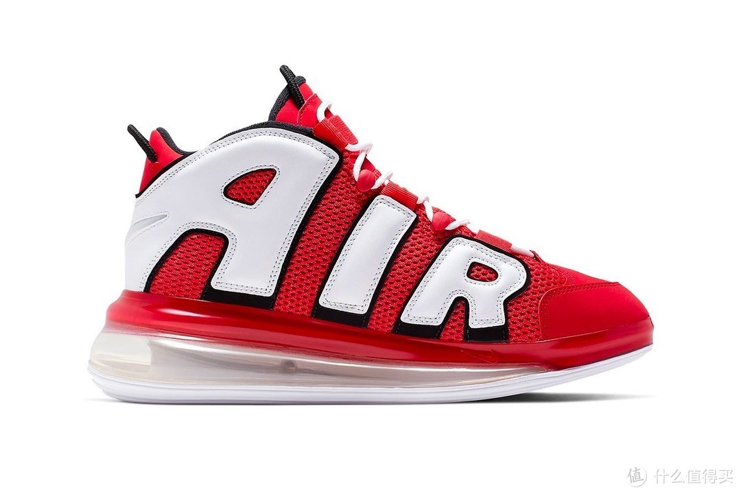 大AIR+720气垫：NIKE 耐克 Air More Uptempo 720 “University Red” 即将发售