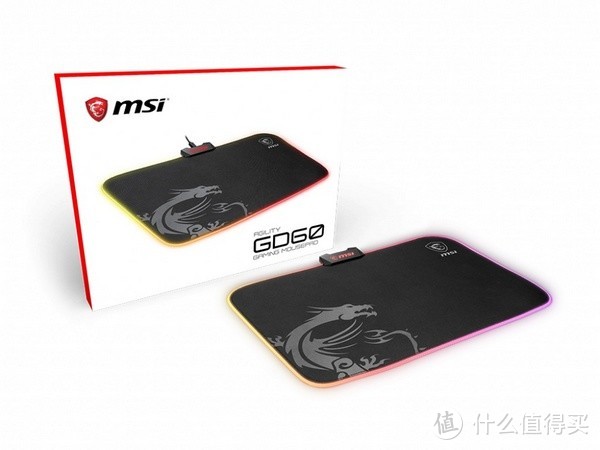 RGB幻彩灯效：msi 微星 发布 Agility GD60 RGB 幻彩 游戏鼠标垫