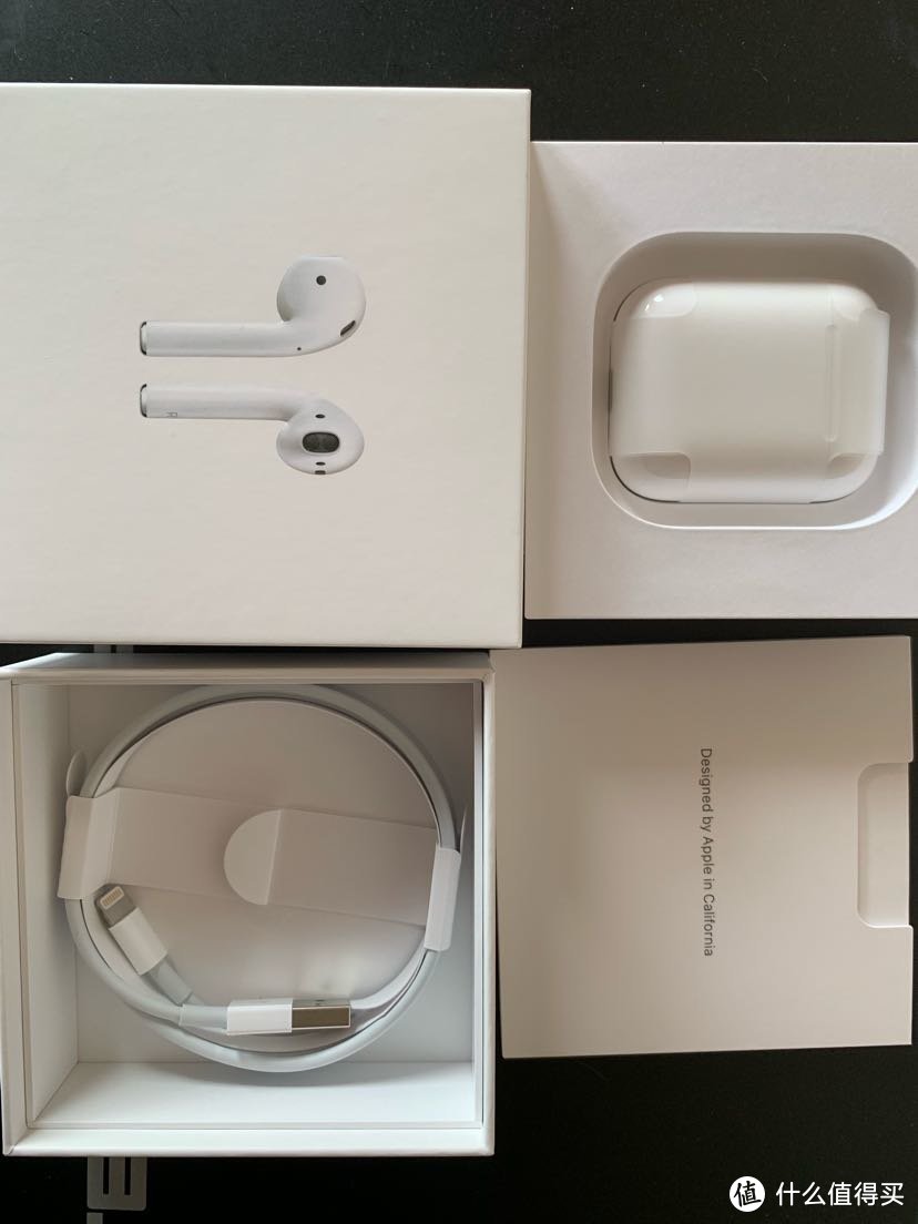 airpods2待简易开箱体附带对比PDD山寨版