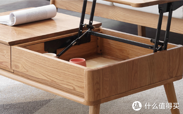 可收纳可升降：源氏木语 上新一款全实木长桌 既是茶几也是工作台